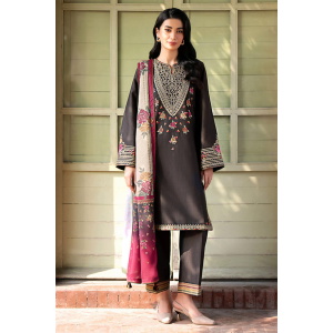 Embroidered Dhanak 3pc with Whool Shawal- GA1969