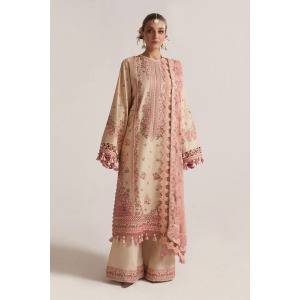 3PC Embroidered Lawn Suit with Printed Chiffon Dupatta -GA2005