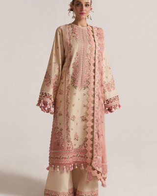 3PC Embroidered Lawn Suit with Printed Chiffon Dupatta -GA2005