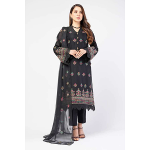 Embroidered Lawn 3pc with Embroidered Chiffon Dupatta- GA1992