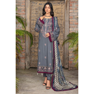Firooja Luxury Embroidered Dhanak 3pc With Printed Whool Shawal-GA1940