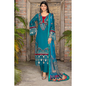 Mahrosh Luxury Embroidered Dhanak 3pc With Printed Whool Shawal-GA1935