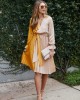 Ailyn Pleated Two Tone Dress