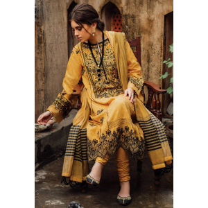 Sapphire Fully Embroidered 3Pc lawn with Oraganza dupata  -GA7087