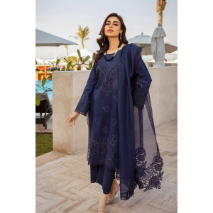 3PC Lawn Embroidered Shirt with Embroidered Khadi Net Dupatta - GA2018