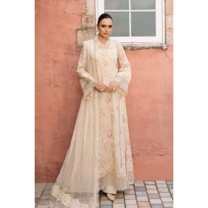 Embroidered Lawn 3pc with Embroidered Chiffon Dupatta- GA2021