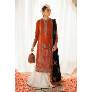 3PC Embroidered Lawn Suit with Embroidered Orgazna Dupatta -GA2030