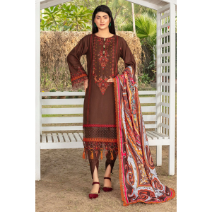 Embroidered Dhanak 3pc With Printed whool Shawal-GA1936