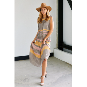 Cleo Striped Midi Dress
