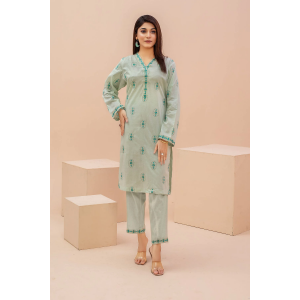 Original Sea Green Embroidered Lawn 2pc - ZJ056