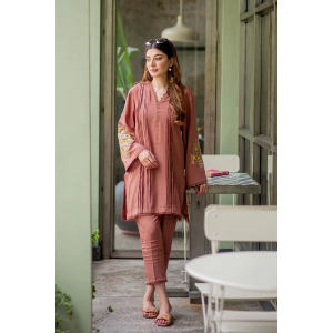 S&A Winter 2PC Fully Embroidered Dhanak Suit -GA102190