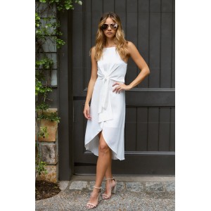 Rey Tie Front Midi Dress