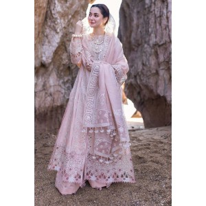 Luxury Embroidered Lawn 3pc with Embroidered Slub Net Dupatta - GA1830