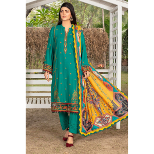 Firoja Embroidered Dhanak 3pc With Printed Whool Shawal-GA1939