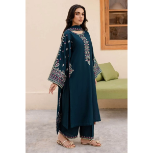 Batik Embroidered Lawn 3pc with Embroidered Chiffon Dupatta- GA2029