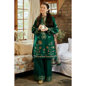 Embroidered Lawn 3pc with Printed Chiffon Dupatta- GA1902