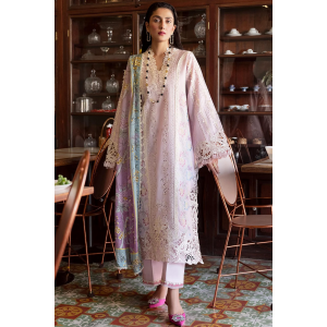 Embroidered Lawn 3pc with Embroidered Chiffon dupatta-GA1721