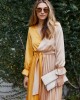 Ailyn Pleated Two Tone Dress