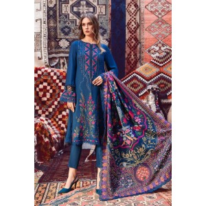 Embroidered Dhanak 3pc with Whool Shawal- GA1975