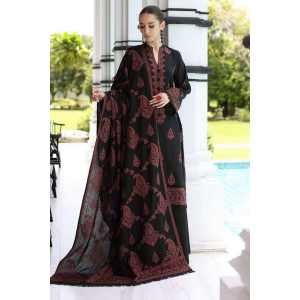 3PC Embroidered Dhanak Suit with Heavy Embroidered Shawal -GA1965