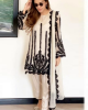 Offwhite Black Heavy Embroidered 3pc organza dupatta-GA10189 Offwhite Black Heavy Embroidered 3pc organza dupatta-GA10189