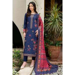 Embroidered Dhanak 3pc with Whool Shawal- GA1971