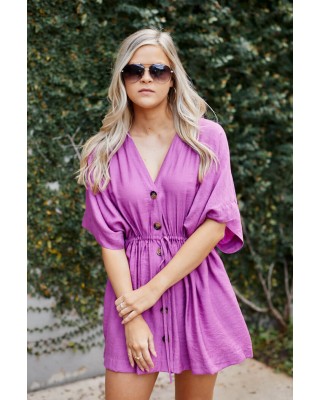 Arlo Button Down Cinch Waist Dress