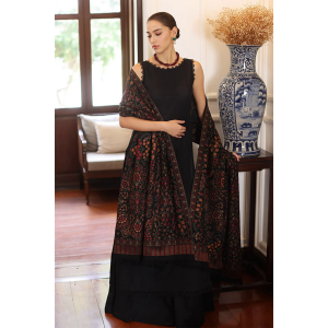 3PC Dhanak Suit with Heavy Embroidered Shawal -GA1977