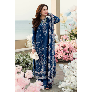 Embroidered Lawn 3pc with Embroidered Slub Net dupatta-GA2016