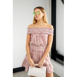 Myla Off Shoulder Floral Print Dress