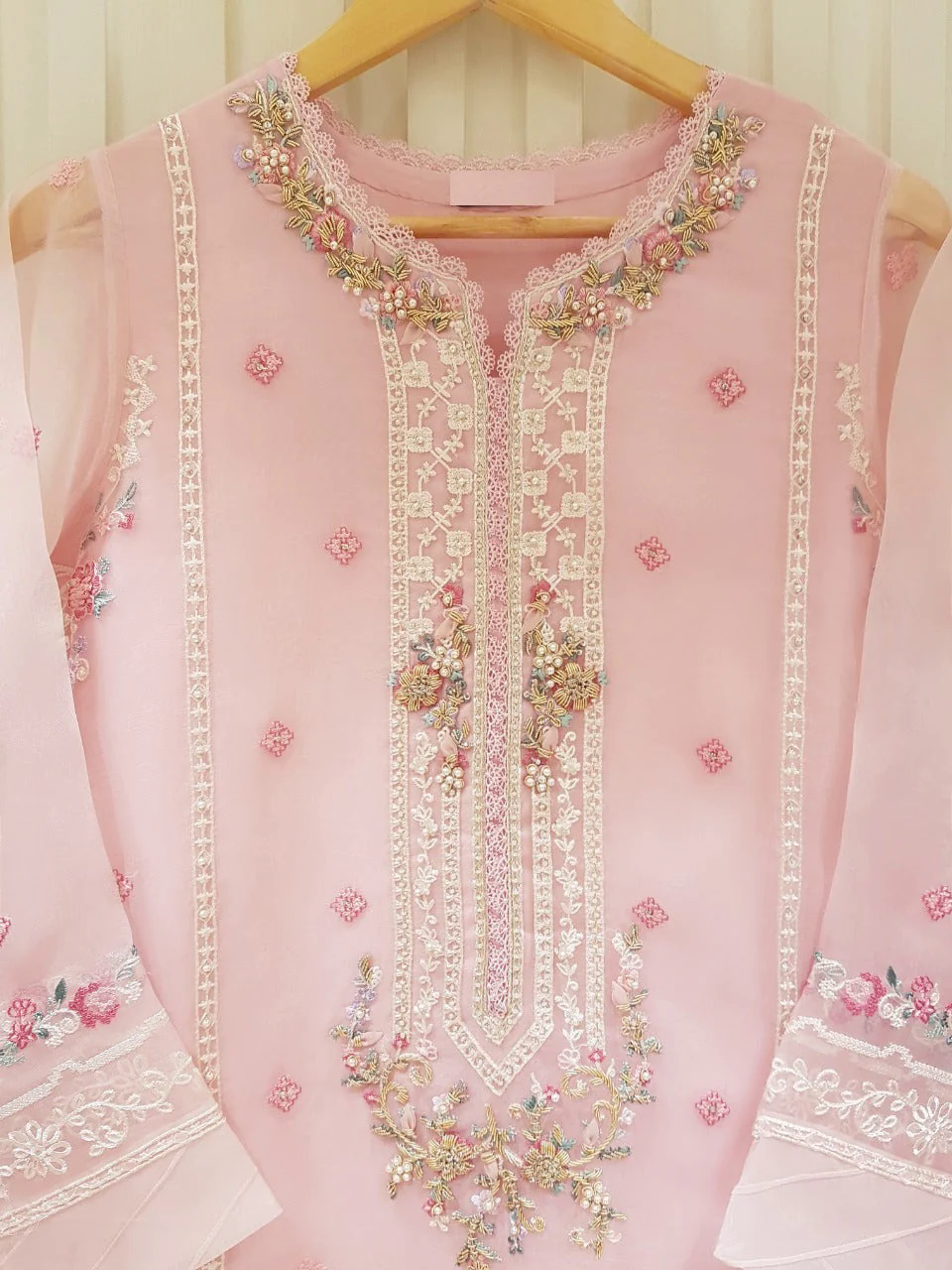 Heavy Embroidered with Embroidered Organza dupatta-Ga1747 Heavy Embroidered with Embroidered Organza dupatta-Ga1747