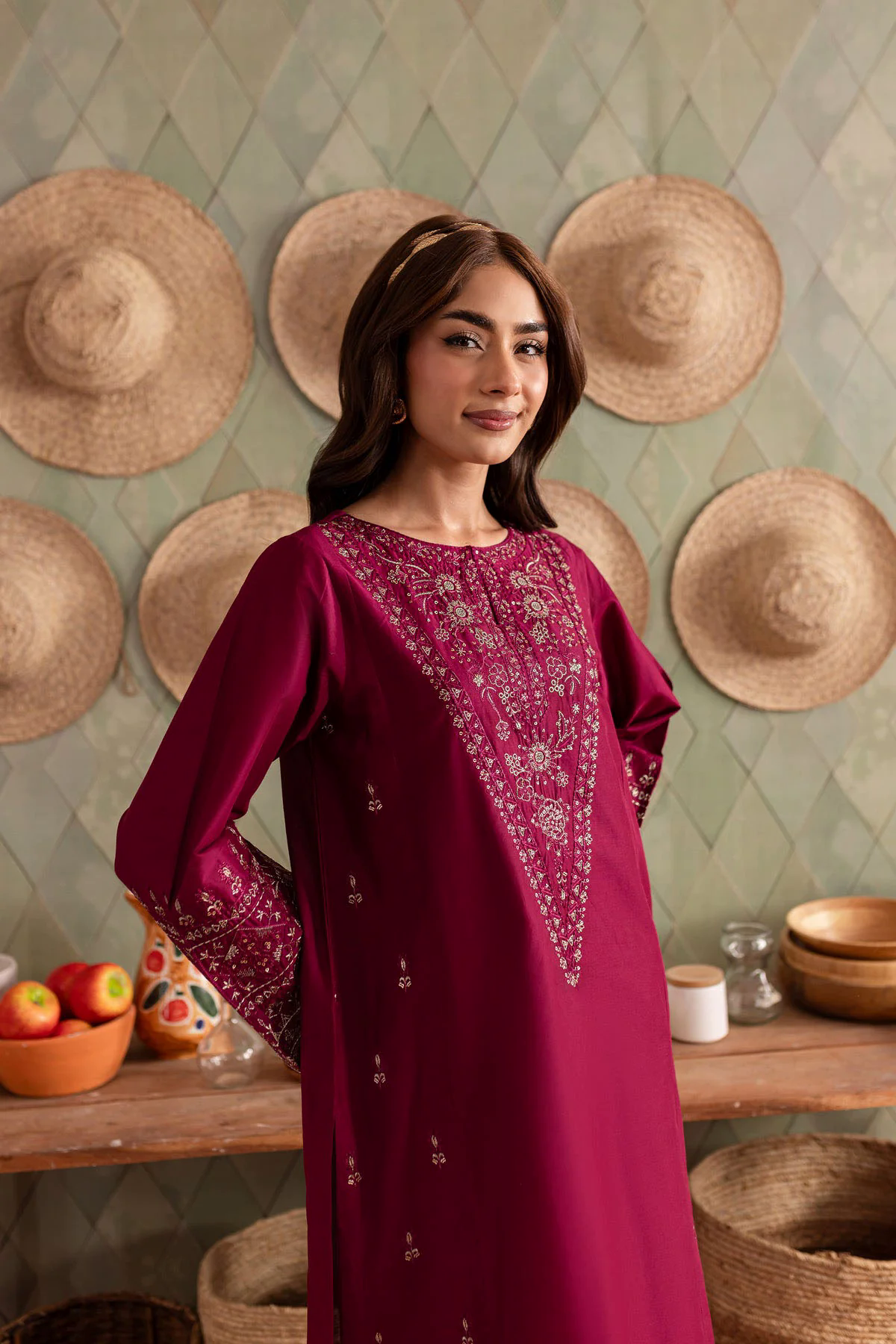Batik Embroidered Dhanak 2pc- GA1917 Batik Embroidered Dhanak 2pc- GA1917
