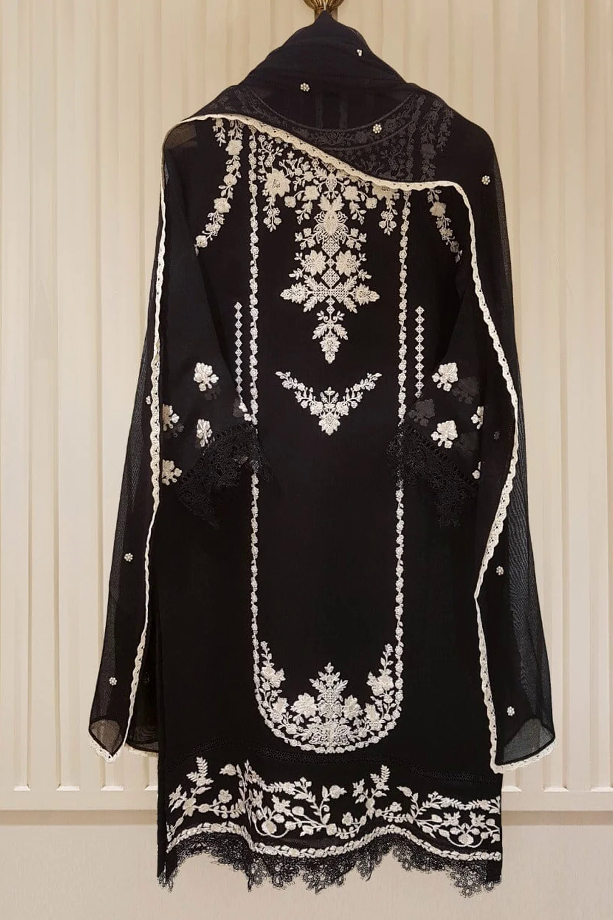 Heavy Embroidered  with Embroidered Organza dupatta-Ga1680