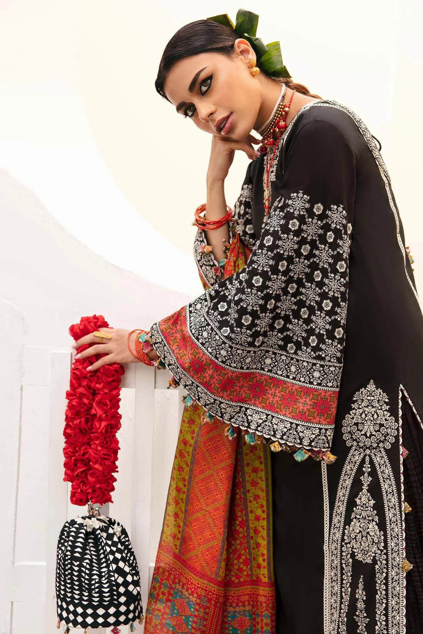 3PC Embroidered Lawn Suit with Printed Silk Dupatta -GA2008 3PC Embroidered Lawn Suit with Printed Silk Dupatta -GA2008