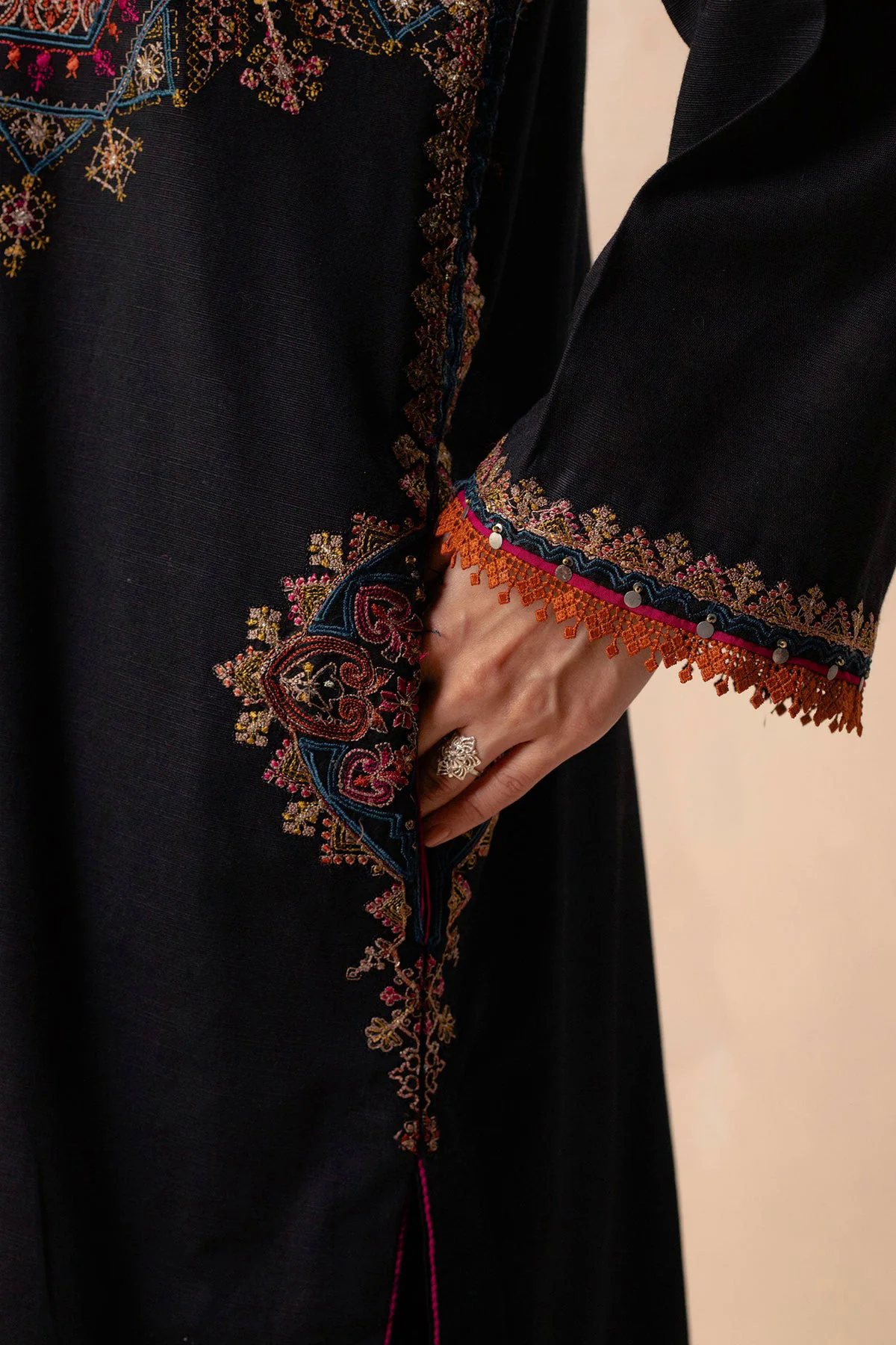 3PC Embroidered Dhanak with Printed Shawl - GA1783