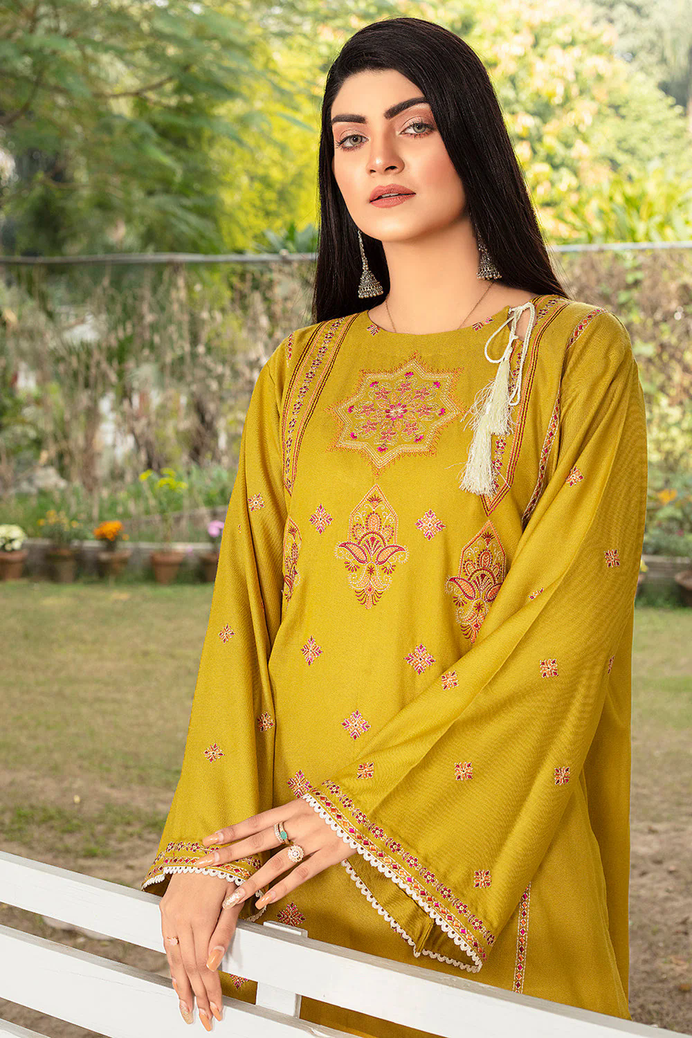lime Embroidered Dhanak 2pc- GA1924 lime Embroidered Dhanak 2pc- GA1924