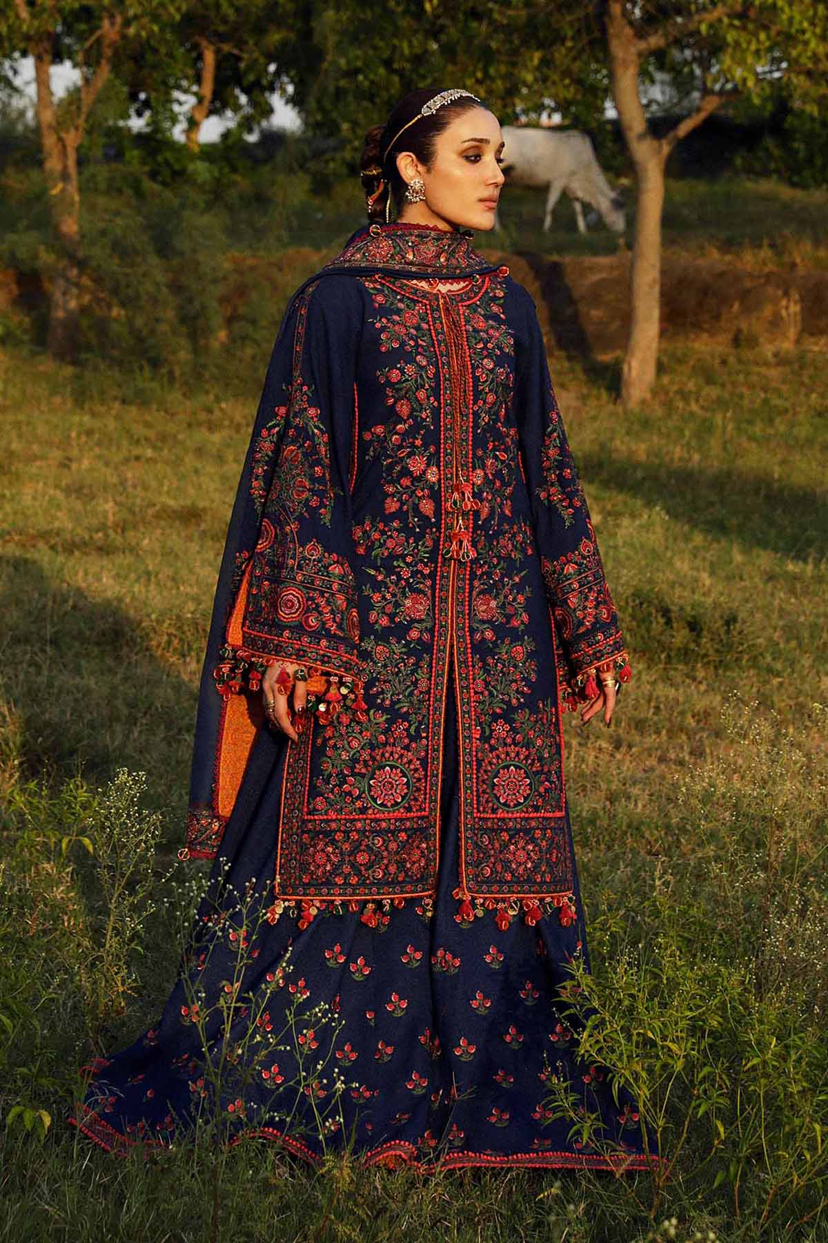 3PC Embroidered Lawn Suit with Printed Chiffon Dupatta -GA2002