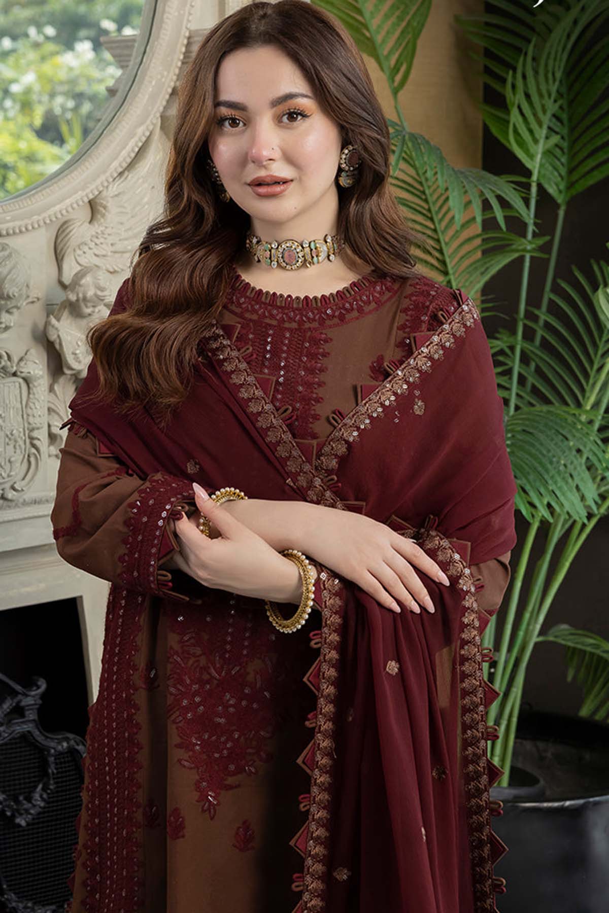 Embroidered Lawn 3pc with Embroidered Chiffon Dupatta- GA1823 Embroidered Lawn 3pc with Embroidered Chiffon Dupatta- GA1823