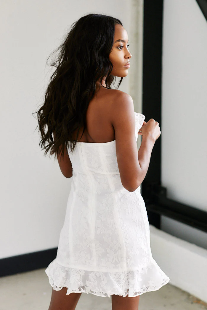 Rosetta Ruffle Detail Sleeveless Dress