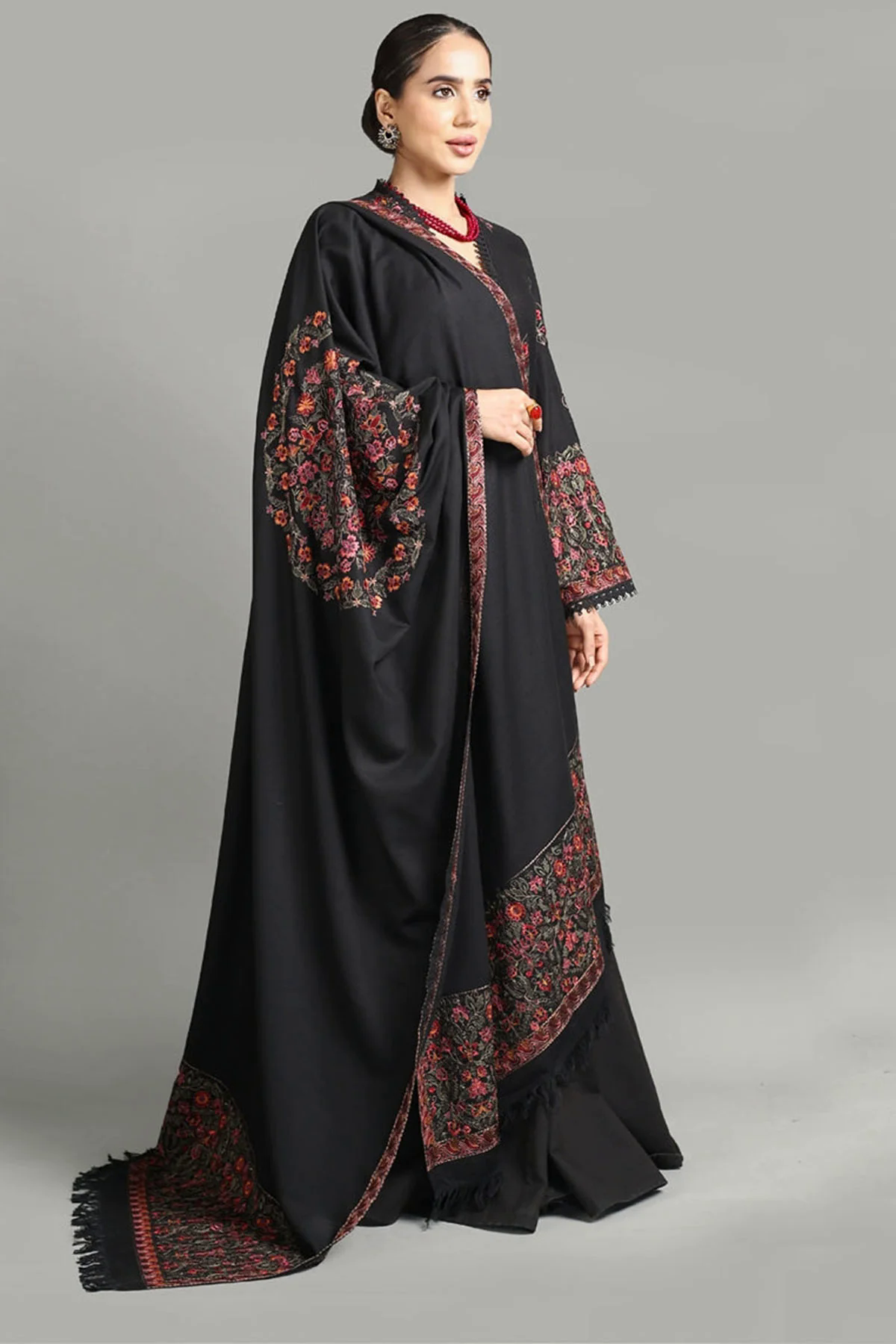 3PC Embroidered Karandi Suit with Heavy Embroidered Shawal -GA1962 3PC Embroidered Karandi Suit with Heavy Embroidered Shawal -GA1962