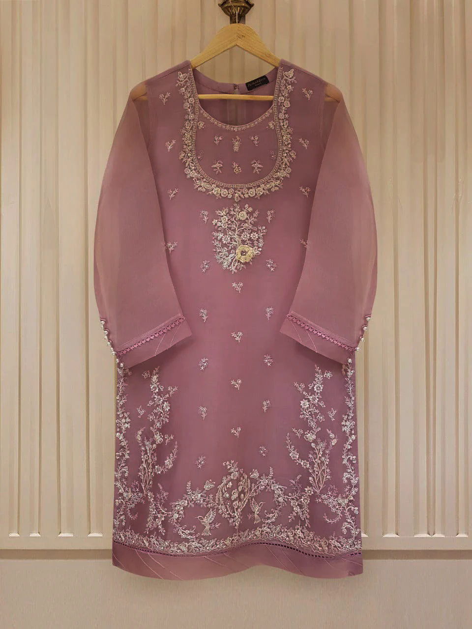 Heavy Embroidered with Embroidered Organza dupatta-Ga1660 Heavy Embroidered with Embroidered Organza dupatta-Ga1660