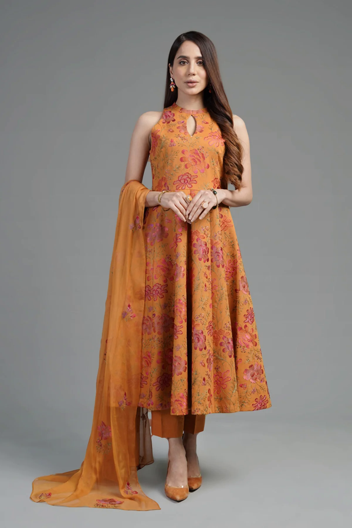 Summer Lawn 3pc with Embroidered chiffon dupatta-GA1813