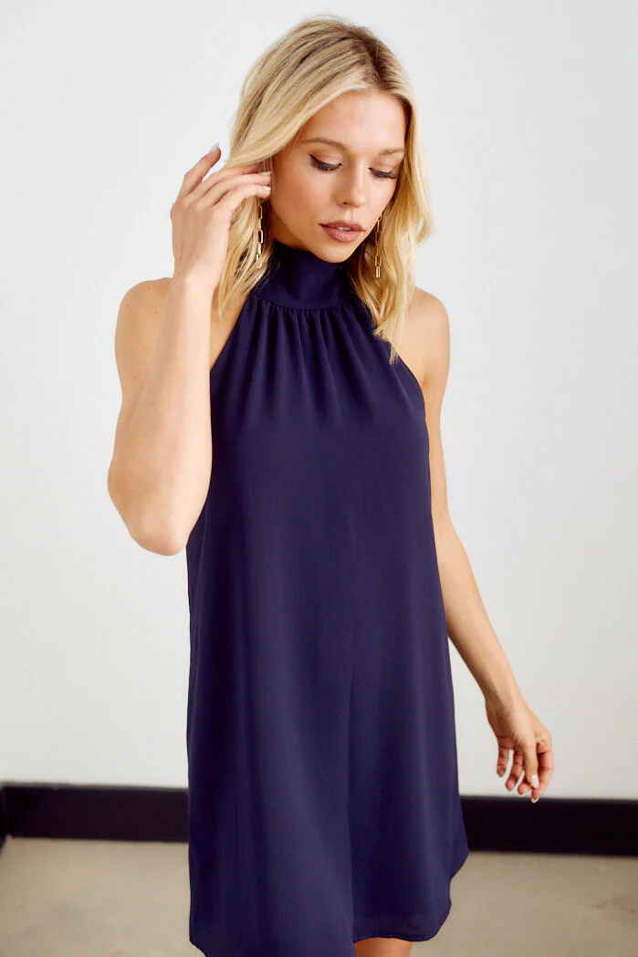 Adelina Sleeveless Halter Dress