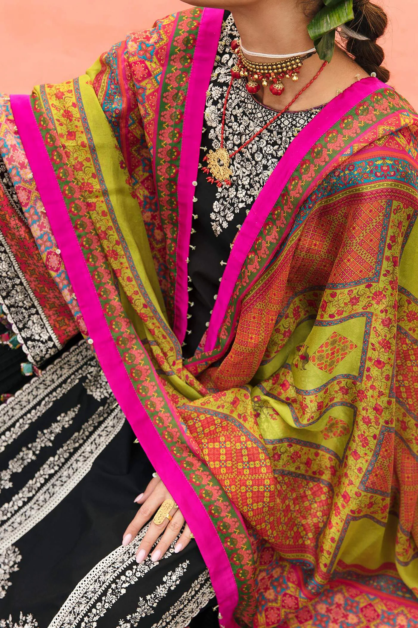 3PC Embroidered Lawn Suit with Printed Silk Dupatta -GA2008 3PC Embroidered Lawn Suit with Printed Silk Dupatta -GA2008