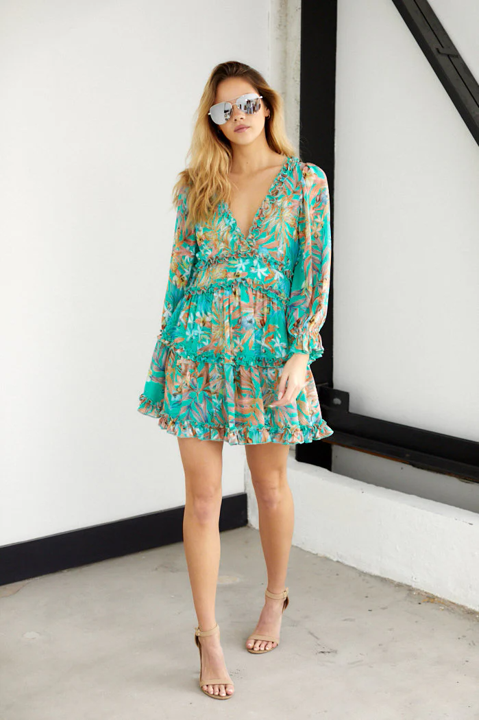 Solena Ruffle Foral Dress
