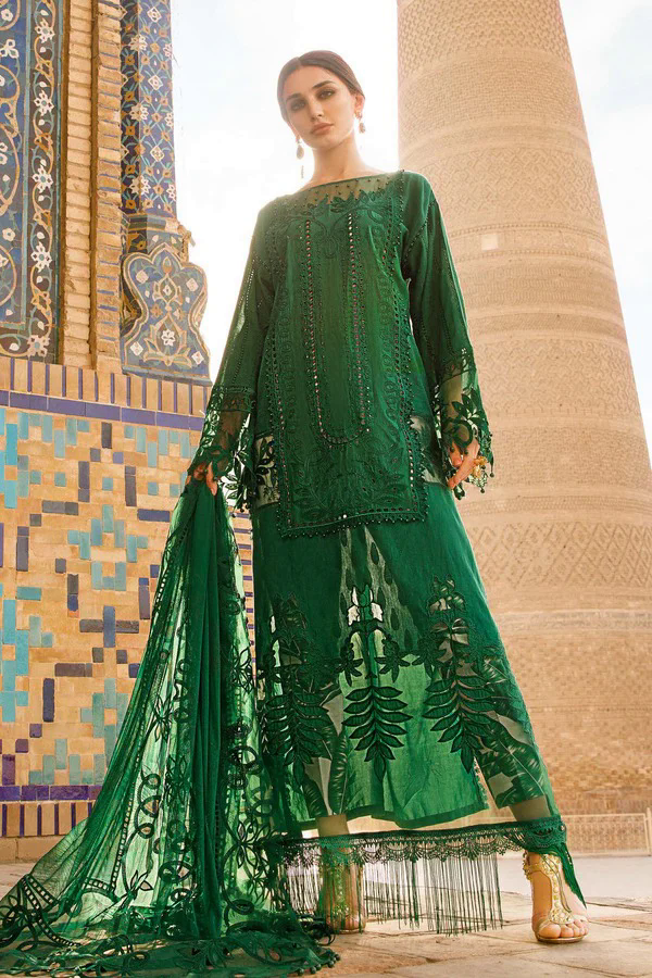 Embroidered Lawn 3pc with Organza dupatta-GA1712 Embroidered Lawn 3pc with Organza dupatta-GA1712