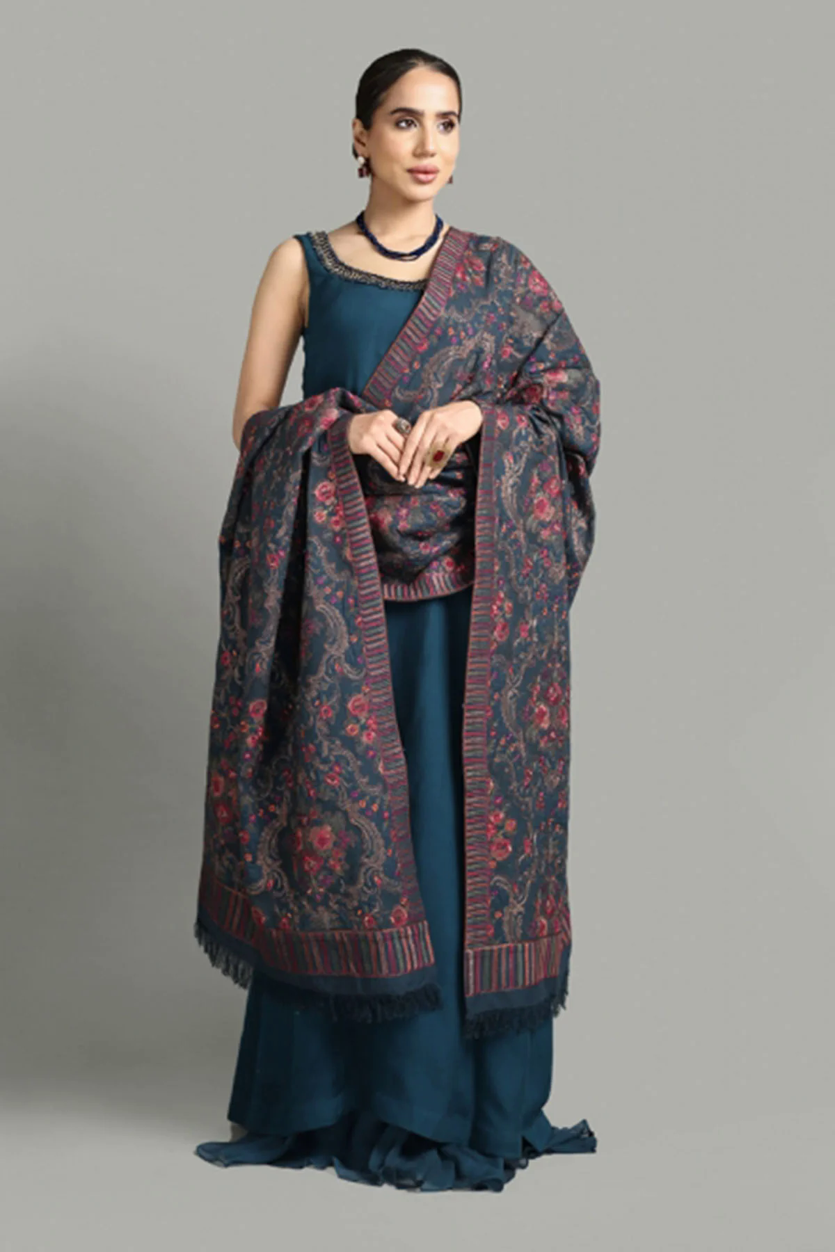 3PC Karandi Suit with Heavy Embroidered Shawal -GA1942 3PC Karandi Suit with Heavy Embroidered Shawal -GA1942