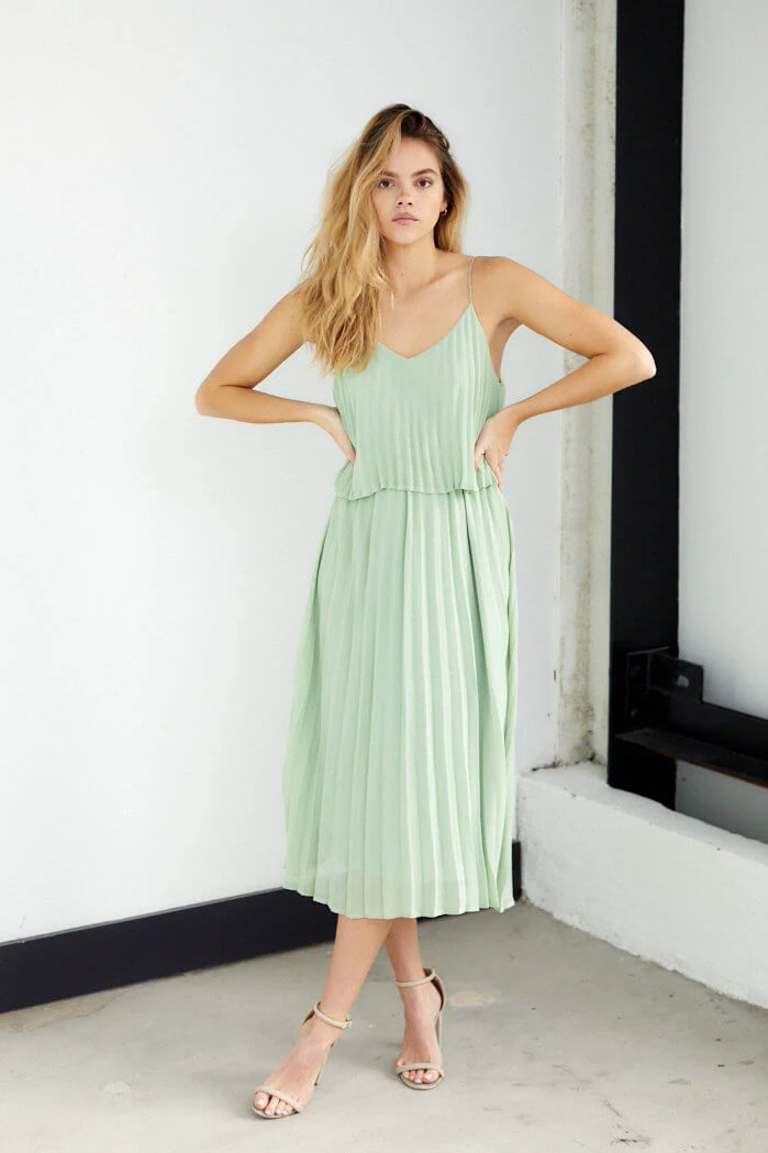 Rory Pleated Midi Dress