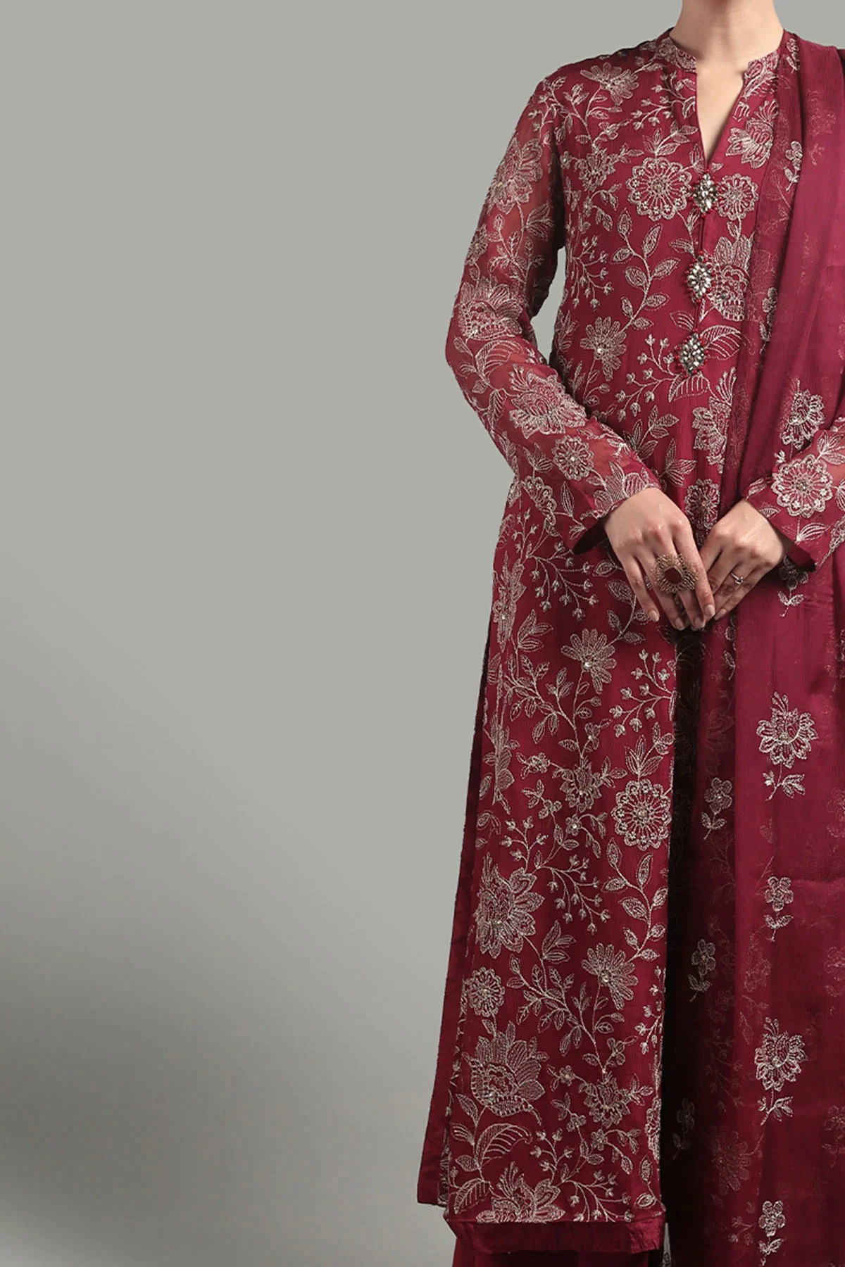 Embroidered Lawn 3pc with Embroidered Chiffon Dupatta- GA1914 Embroidered Lawn 3pc with Embroidered Chiffon Dupatta- GA1914