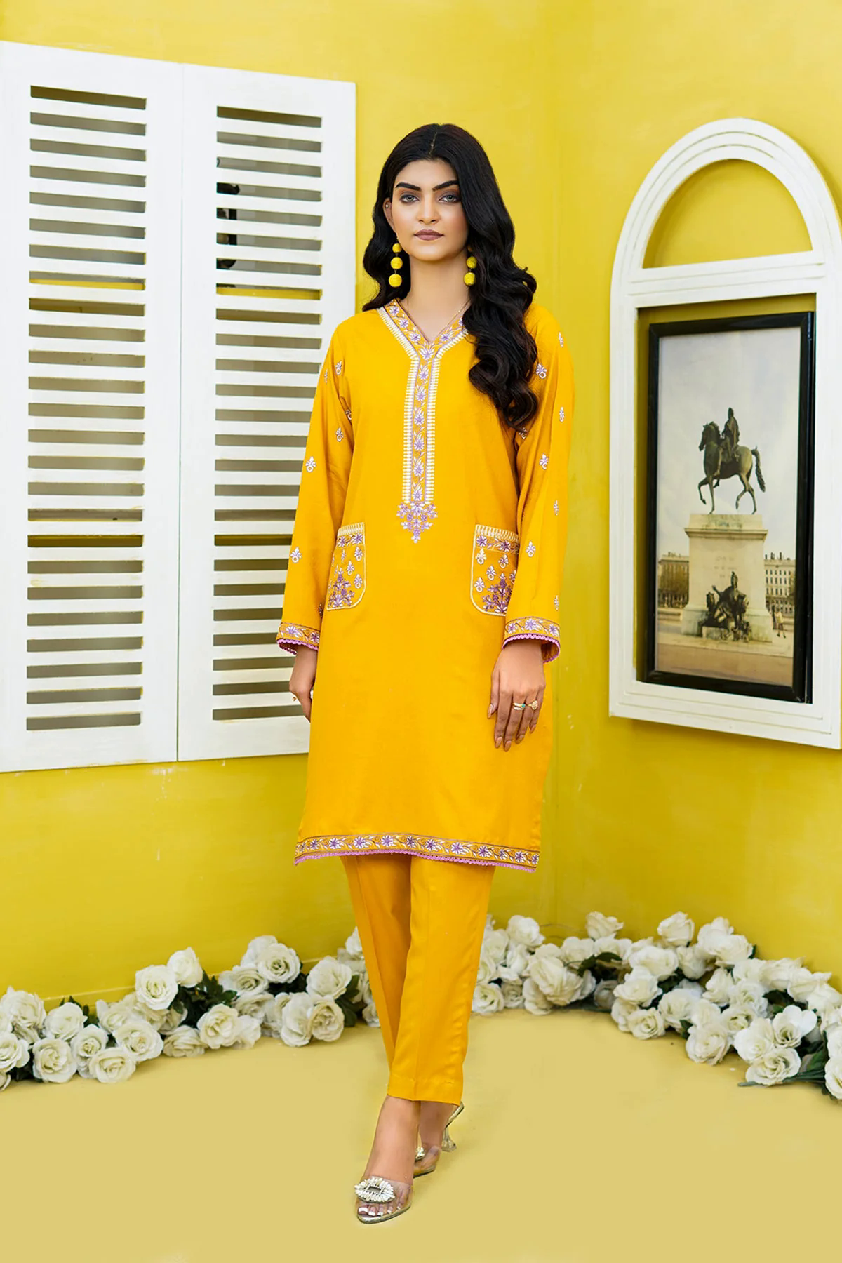 Parvaneh Embroidered Dhanak 2pc- GA1957